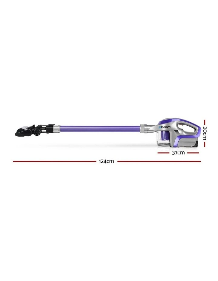 Devanti Handheld Cordless Roller Brush Vacuum Purple 150W image 6
