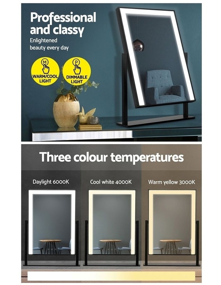 Embellir Led Makeup Mirror Hollywood Standing Mirror Tabletop Vanity Black Myer