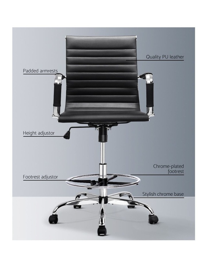 artiss office chair veer drafting stool mesh chairs armrest standing desk black myer