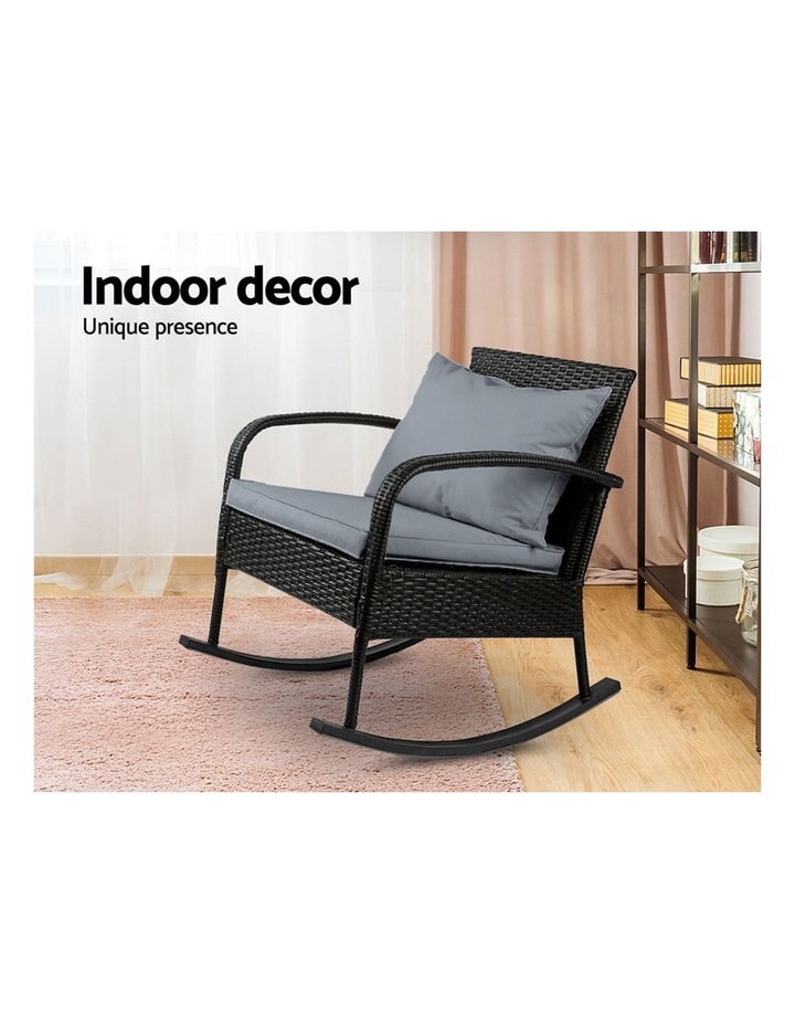 Gardeon Outdoor Furniture Rocking Chair Wicker Garden Patio Lounge Setting Black Myer Gardeon Outdoor Furniture Rocking Chair, Rocking Patio Furniture