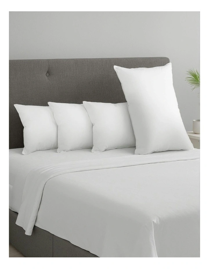 King Size 4 Pack Bed Pillow Medium*2 Firm*2 Microfibre Fiiling image 1