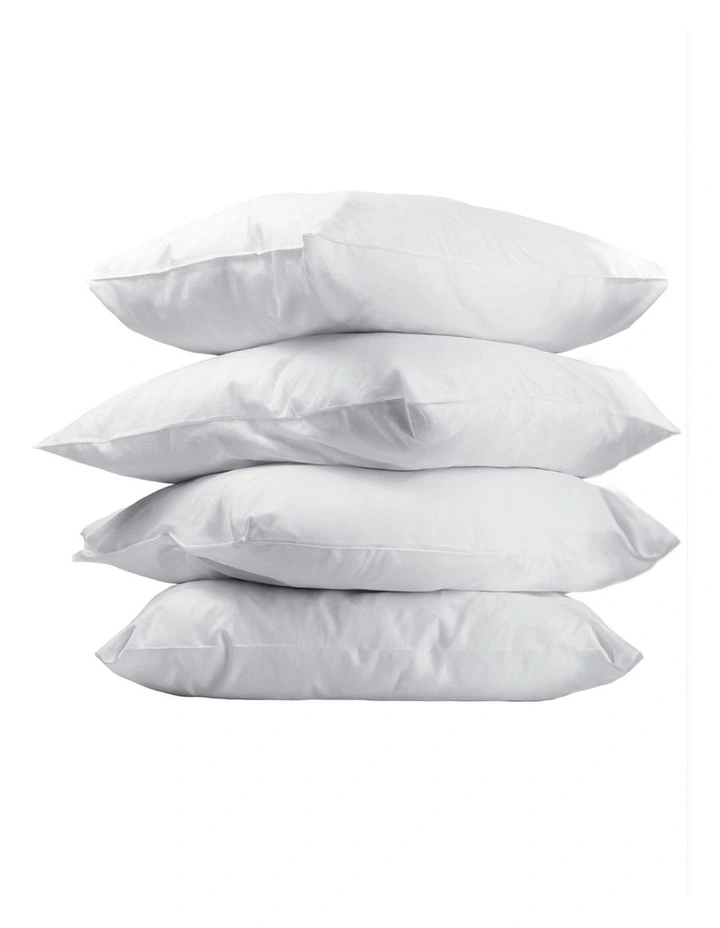 King Size 4 Pack Bed Pillow Medium*2 Firm*2 Microfibre Fiiling image 6