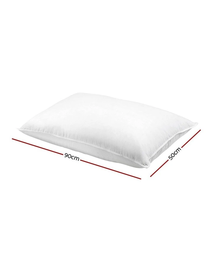 King Size 4 Pack Bed Pillow Medium*2 Firm*2 Microfibre Fiiling image 7