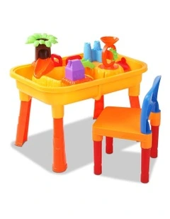 Kids Sandpit Pretend Play Set Sand Water Table Chair Outdoor Beach Toy