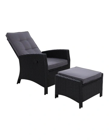 Patio Furniture Sofa Recliner Chair Sun lounge Wicker Outdoor Ottoman