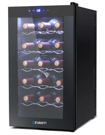 Devanti Wine Fridge Cooler 18 Bottles
