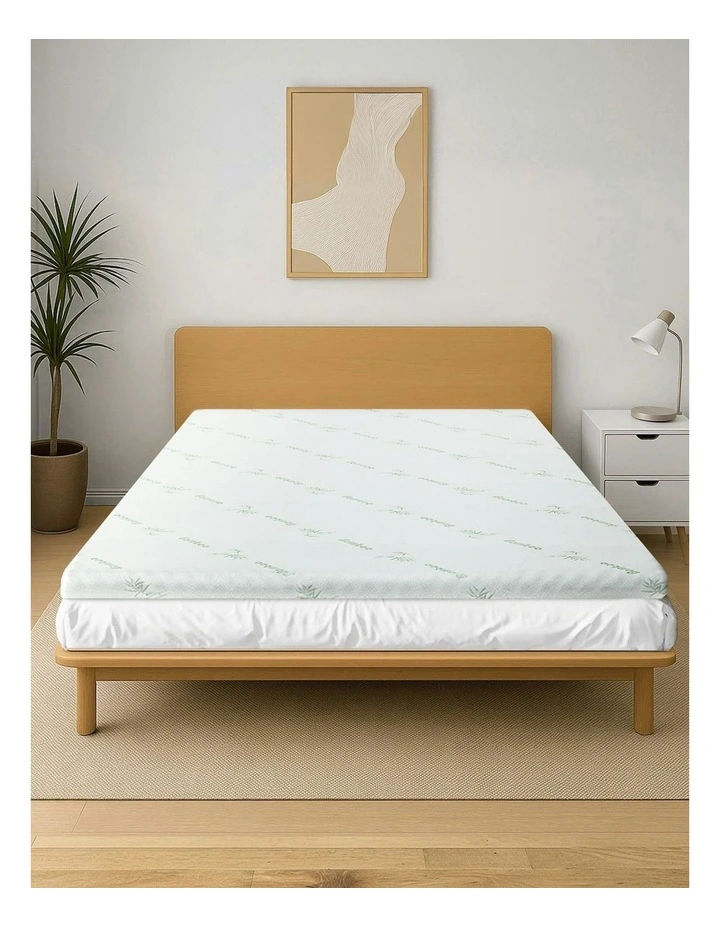 Giselle Memory Foam Mattress Topper Queen Bed Cool Gel Bamboo Cover 10CM image 1
