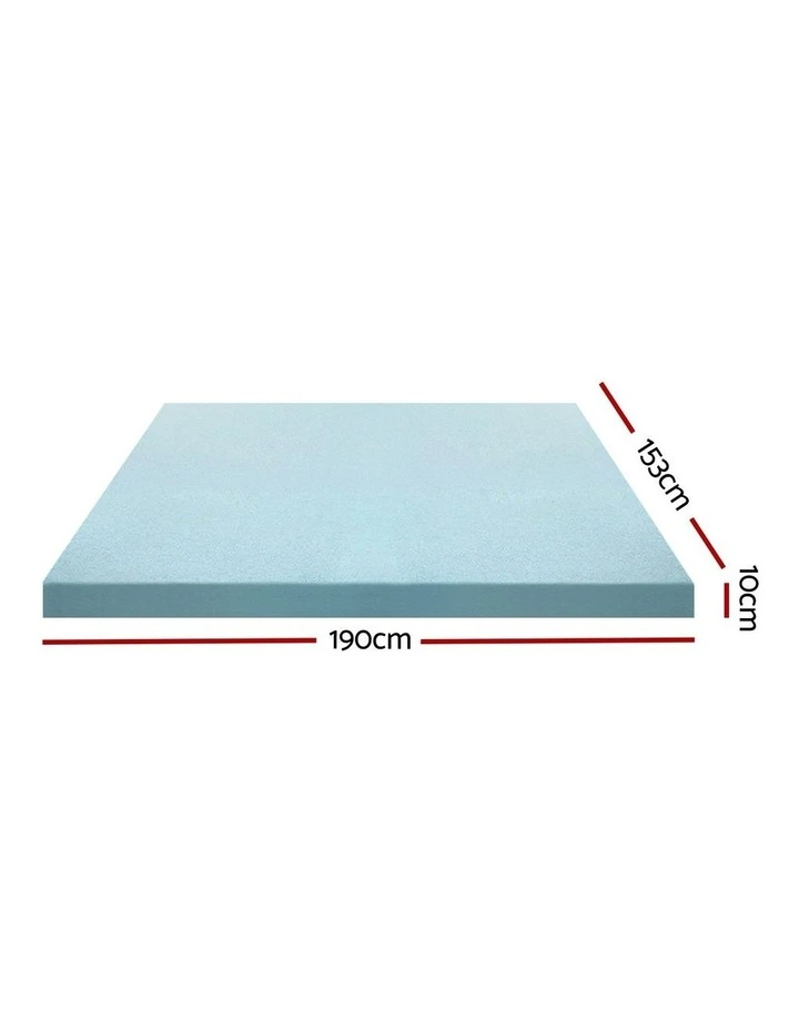 Giselle Memory Foam Mattress Topper Queen Bed Cool Gel Bamboo Cover 10CM image 7
