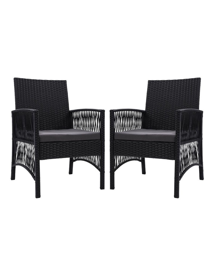 Gardeon Outdoor Furniture Dining Chairs Rattan Garden Patio Cushion Black X2 Myer Gardeon Outdoor Furniture Dining Chairs, Black Resin Wicker Outdoor Furniture