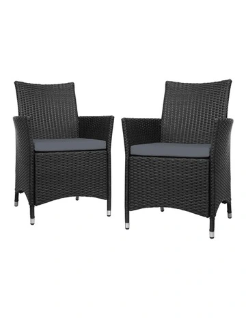 Gardeon 2X Idris Outdoor Chair Black