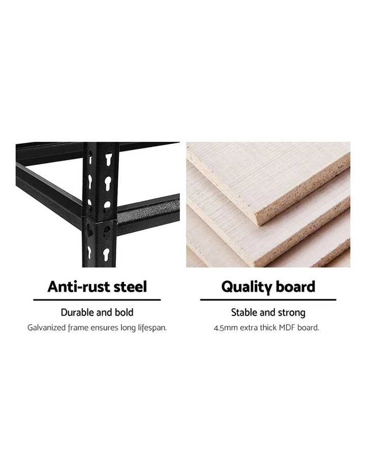 Giantz 0.7M Metal Steel Warehouse Shelving Racking Garage Storage Shelves Racks image 5