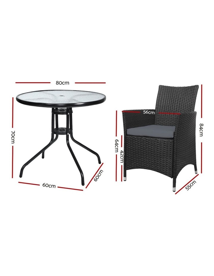 Gardeon Outdoor Furniture Dining Chair Table Bistro Set Wicker Patio Setting Tea Coffee Cafe Bar Set Myer