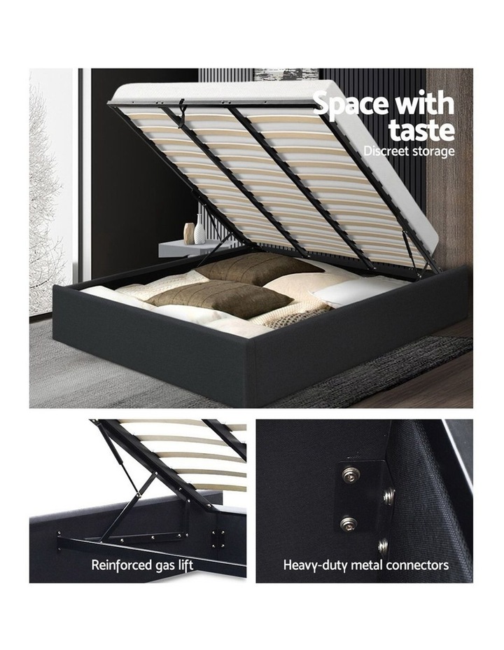 artiss king size gas lift bed frame base with storage platform fabric myer