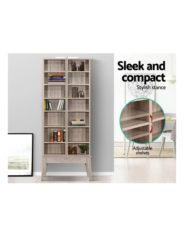 Artiss Cd Dvd Media Storage Display Shelf Folding Cabinet Bookshelf Bluray Rack Oak Myer