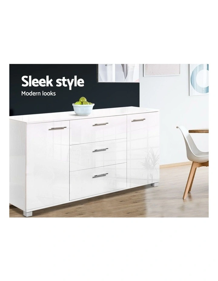 Buffet Sideboard High Gloss in White image 4