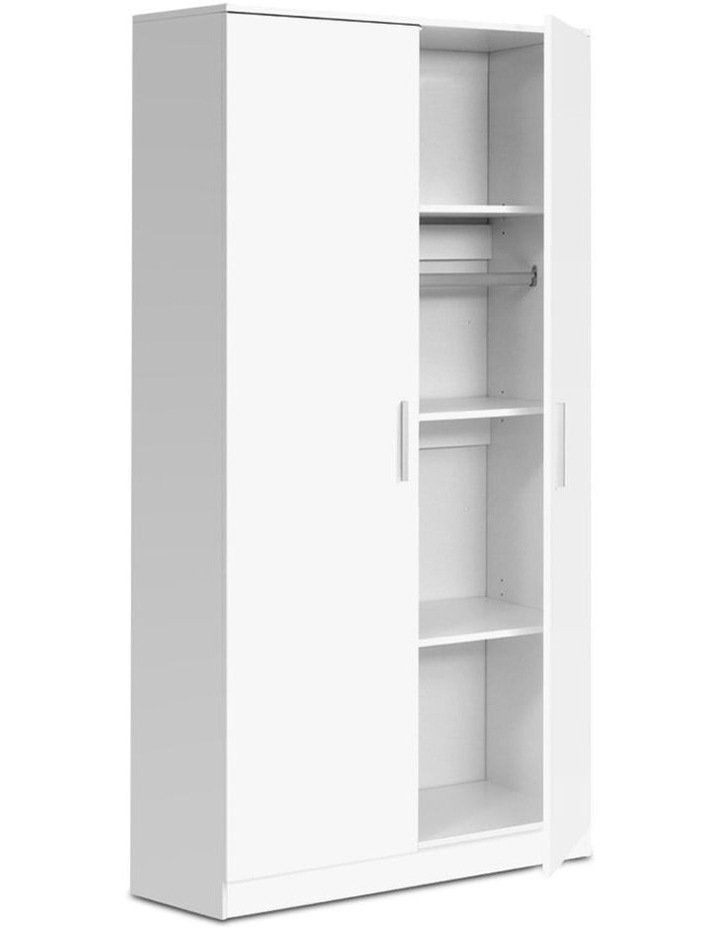 Artiss Multi Purpose Cupboard 2 Door 180cm Wardrobe Closet Storage Cabinet Kitchen Organiser White Myer