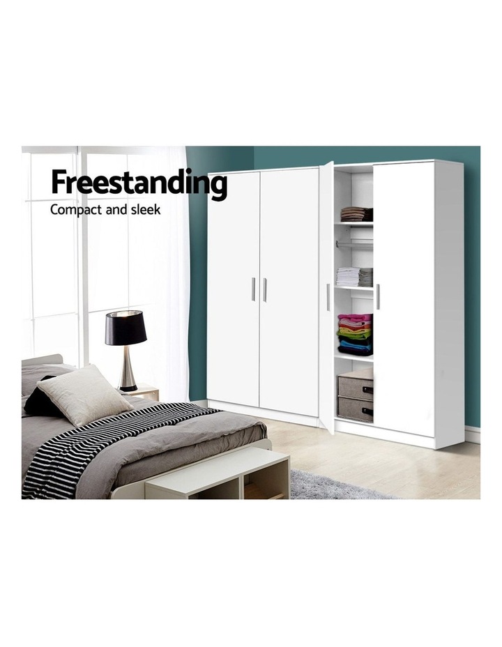 Artiss Multi Purpose Cupboard 2 Door 180cm Wardrobe Closet Storage Cabinet Kitchen Organiser White Myer