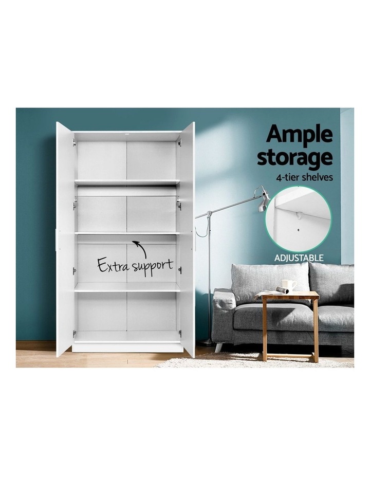 Artiss Multi Purpose Cupboard 2 Door 180cm Wardrobe Closet Storage Cabinet Kitchen Organiser White Myer