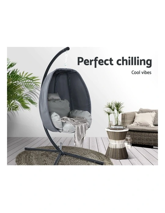 Gardeon Outdoor Furniture Egg Hammock Hanging Swing Chair Pod Lounge Chairs Myer Gardeon Outdoor Furniture Egg Hammock, Outdoor Furniture Egg Hammock Hanging Swing Chair Wicker Lounge