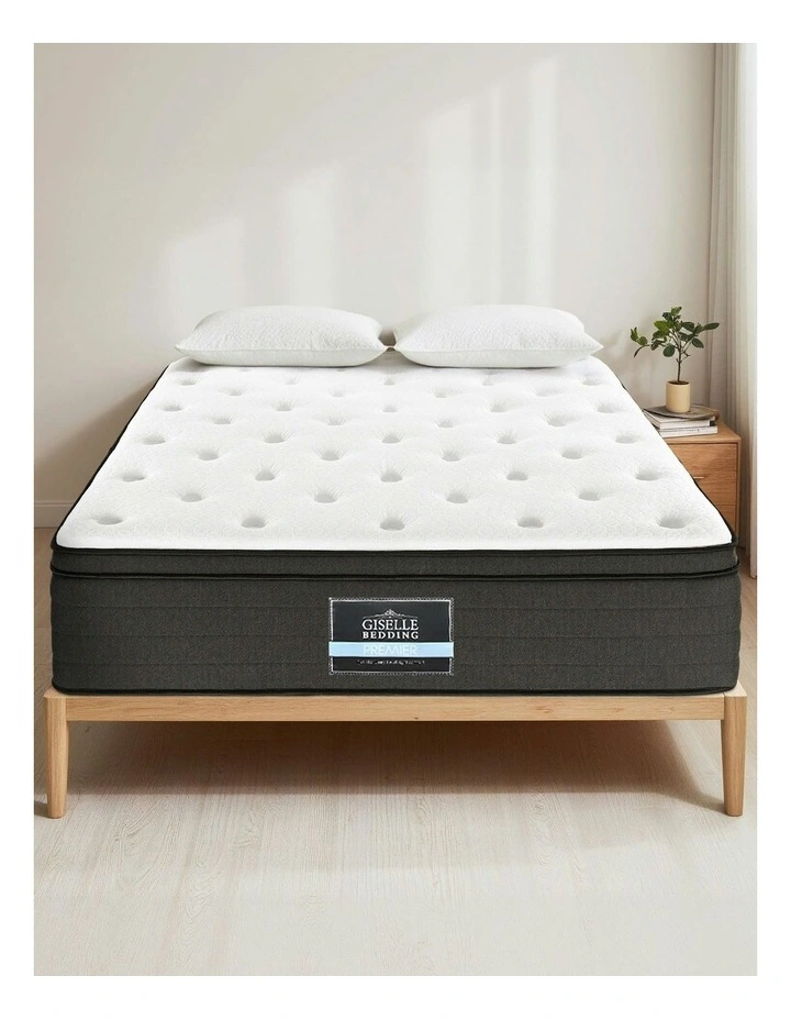 Double Mattress Bed 7 Zone Euro Top Pocket Spring Firm Foam image 1
