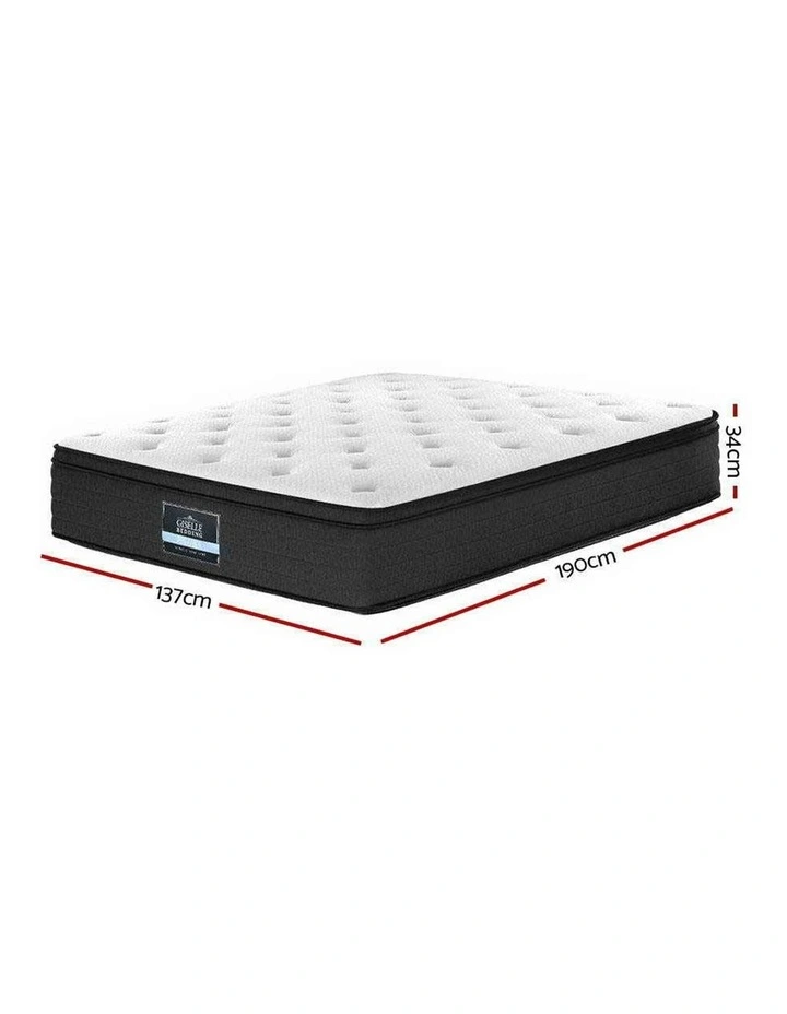 Double Mattress Bed 7 Zone Euro Top Pocket Spring Firm Foam image 7