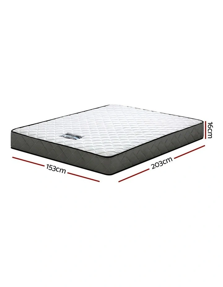 Bonnell Spring Tight Top Foam Queen Size Mattress 16cm in White image 7