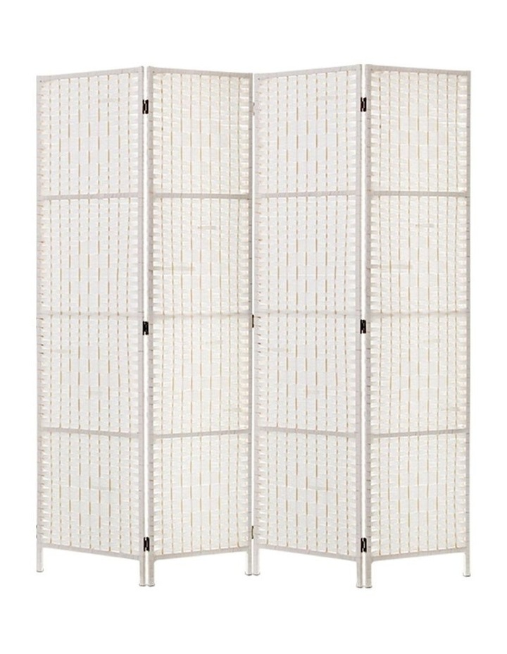 4 Panels Room Divider Screen Privacy Rattan Timber Fold Woven Stand