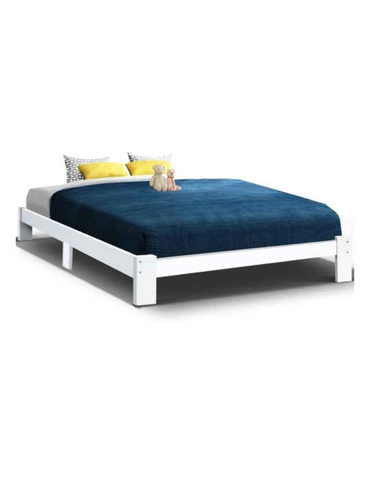 Artiss King Size Bed Frame Timber Pine Wood White Mattress Base Platform Bedroom Drawers Myer Artiss King Size Bed Frame Timber Pine, Australian King Bed