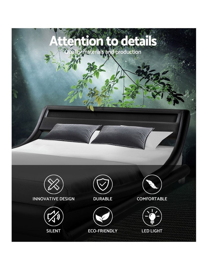 artiss led bed frame double full size base mattress platform black leather alex myer