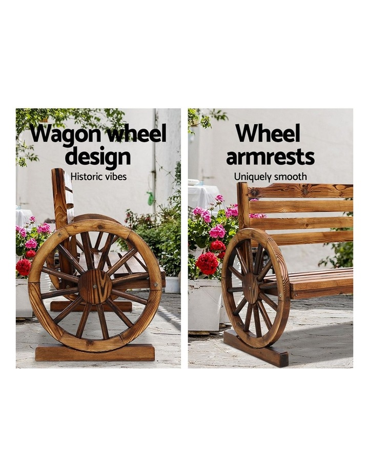 Gardeon Garden Bench Wooden Wagon Chair 3 Seat Outdoor Furniture Backyard Lounge Myer