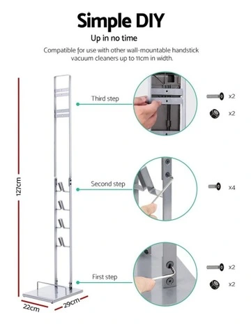 Freestanding Dyson Vacuum Stand Rack Holder Cordless Handheld Cleaner V6 7 8 V10 V11 Silver