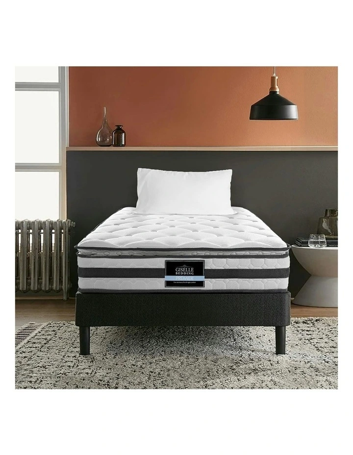 Bonnell Pillow Top Spring Foam Mattress 21cm in White image 3