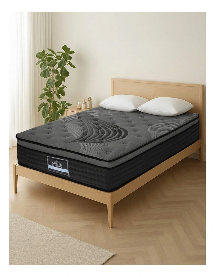 Pocket Spring Foam Bamboo King Single Mattress 34cm in Grey image 1