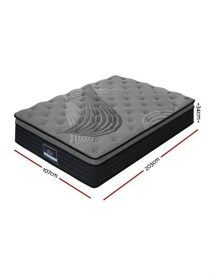 Pocket Spring Foam Bamboo King Single Mattress 34cm in Grey image 7