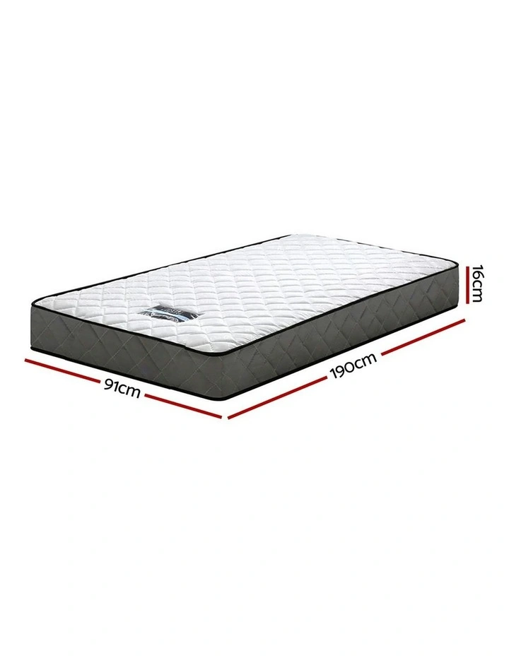 Single Size 16cm Thick Tight Top Foam Mattress in White image 7