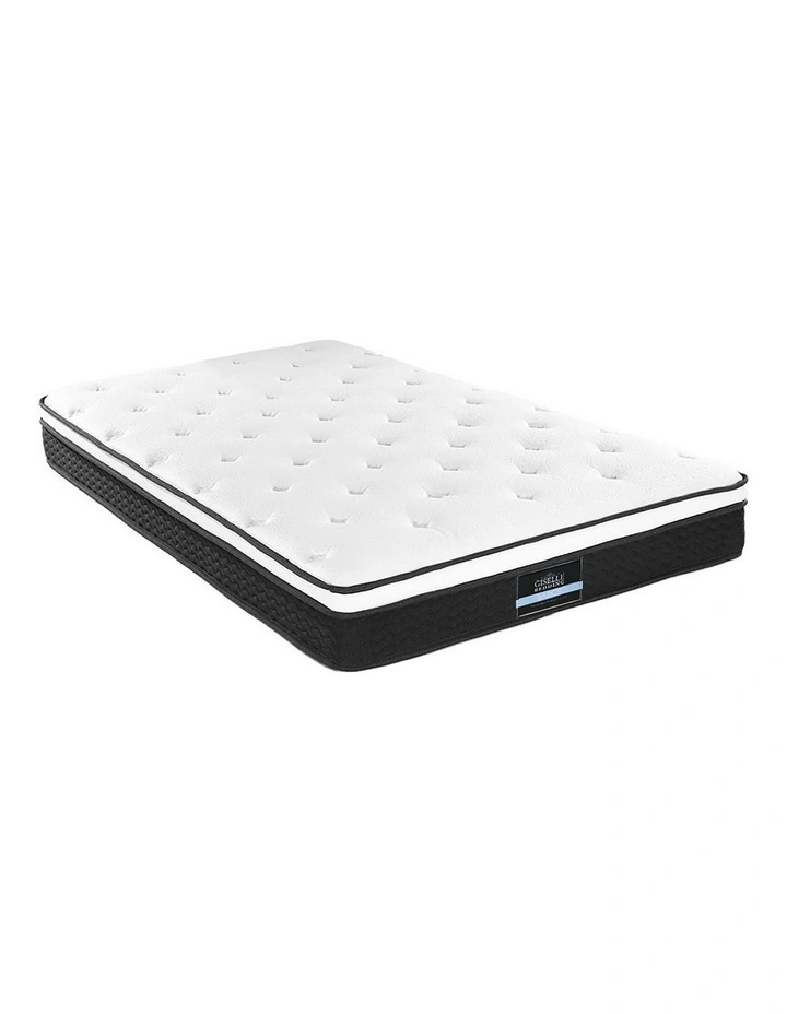 Euro Top Bed Bonnell Spring Foam Mattress Single 21cm in White image 1