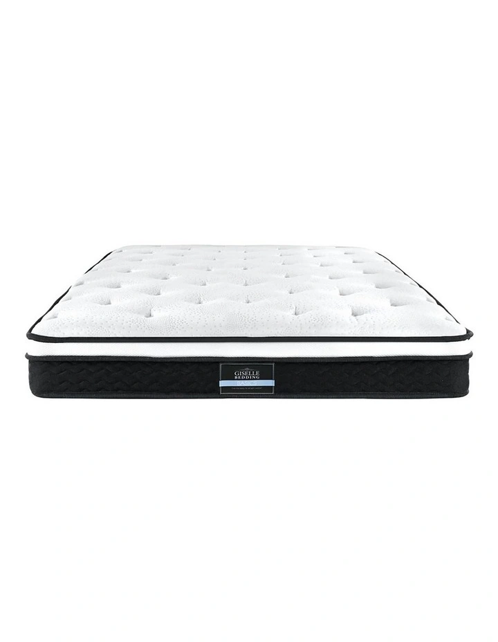 Euro Top Bed Bonnell Spring Foam Mattress Single 21cm in White image 2