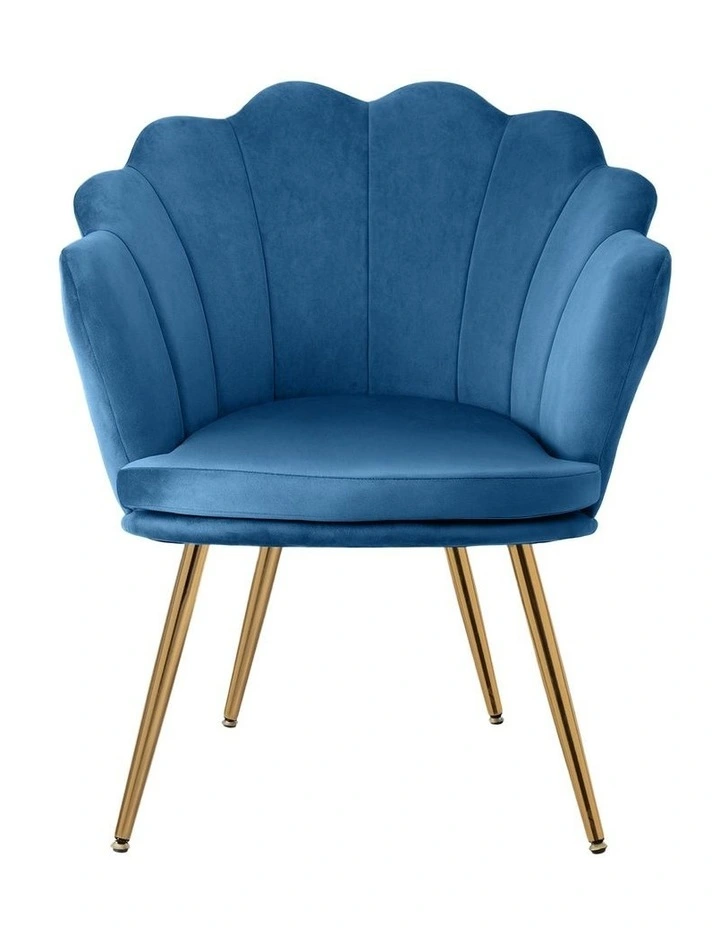 Velvet Armchair in Navy image 4
