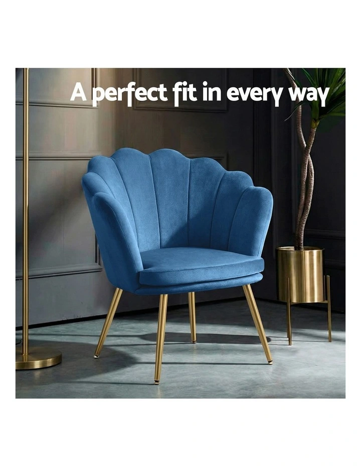 Velvet Armchair in Navy image 5