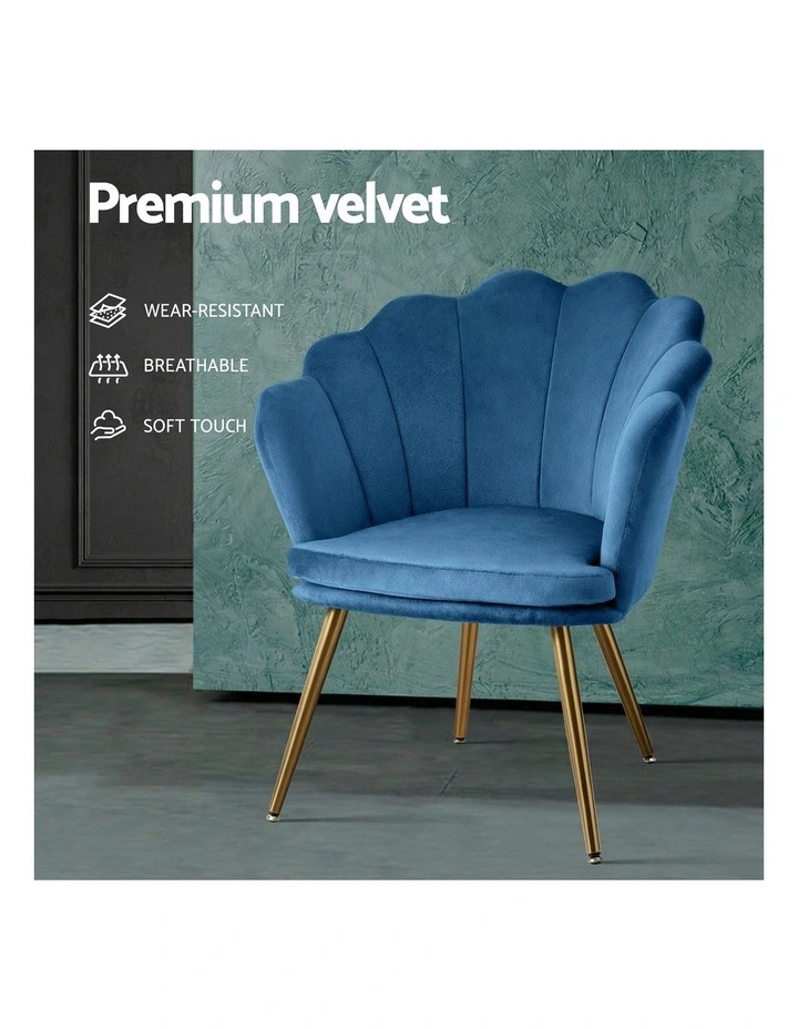 Velvet Armchair in Navy image 6