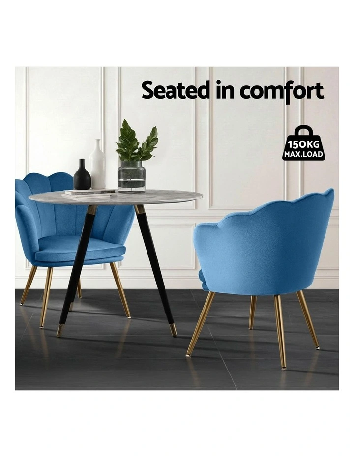 Velvet Armchair in Navy image 7