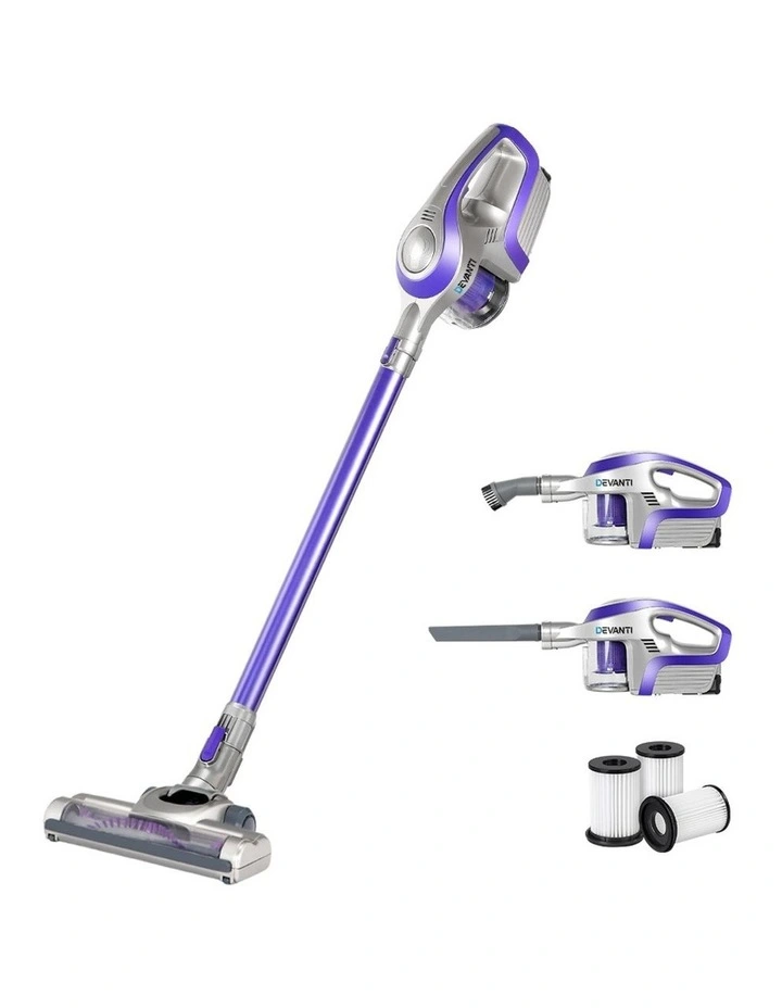 Devanti Handheld Vacuum Cleaner Cordless HEPA Filter 150W Purple image 1