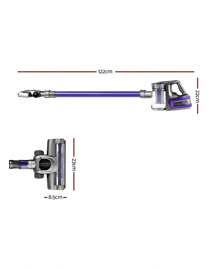 Devanti Handheld Vacuum Cleaner HEPA Filter Purple image 2
