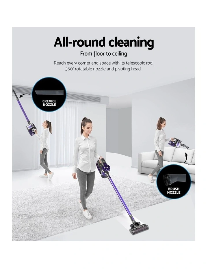 Devanti Handheld Vacuum Cleaner HEPA Filter Purple image 5