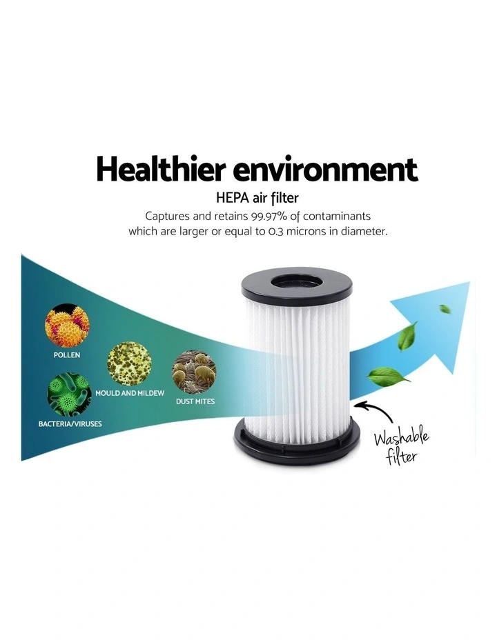 09E Cordless Vacuum Cleaner 3-in-1, 4 HEPA Filters image 6