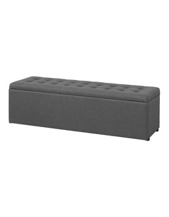 Storage Ottoman in Dark Grey