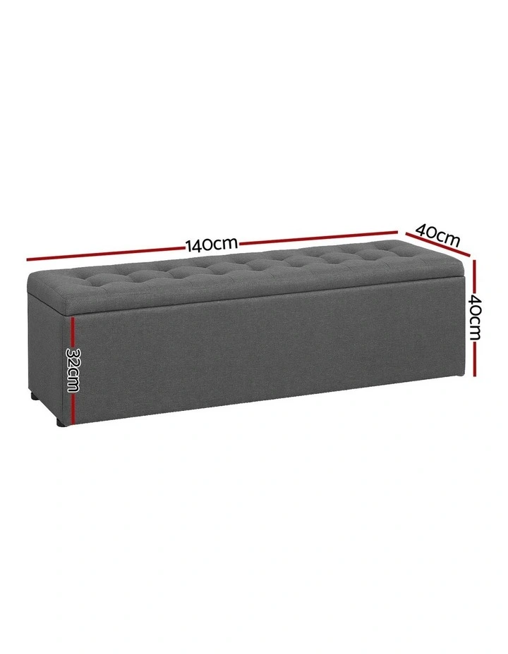 Storage Ottoman in Dark Grey image 4