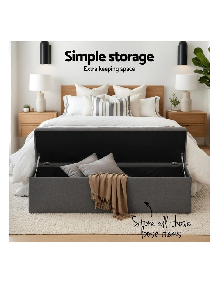 Storage Ottoman in Dark Grey image 6
