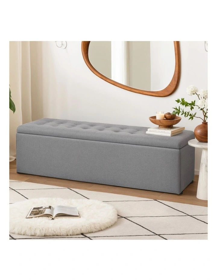 Storage Ottoman in Grey image 3