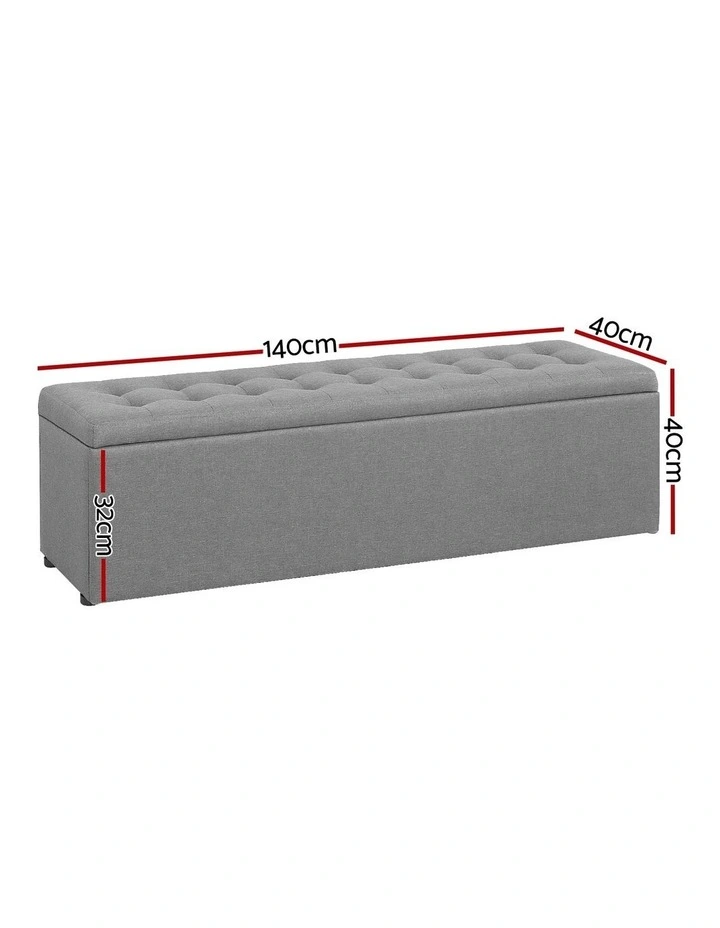 Storage Ottoman in Grey image 4